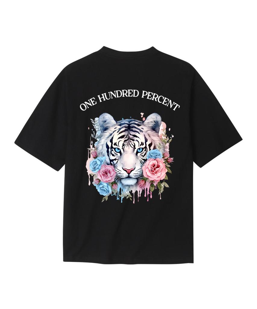 OHP Ohpxharmonia Bwhite Tiger Semi-Oversized Short Sleeve T-Shirt