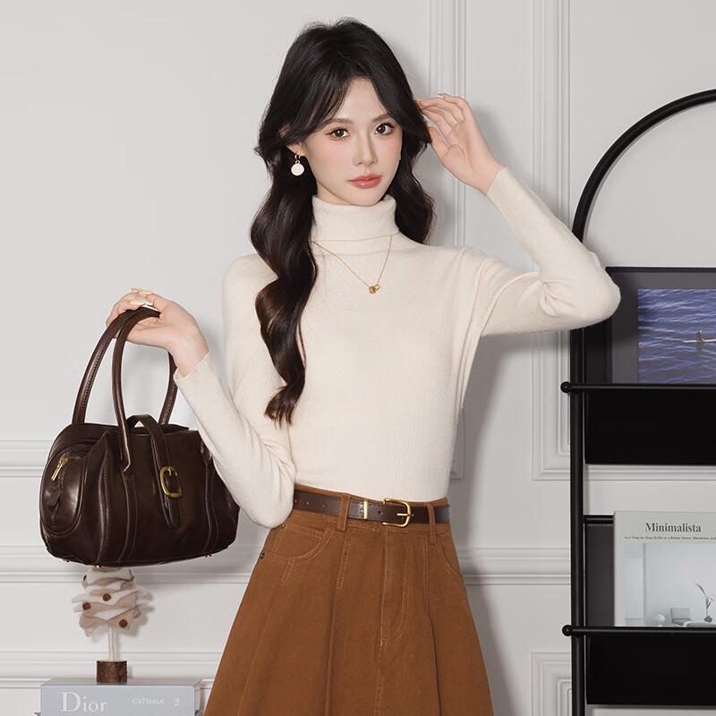 Sweter damski Tluoman z dzianiny z długim rękawem