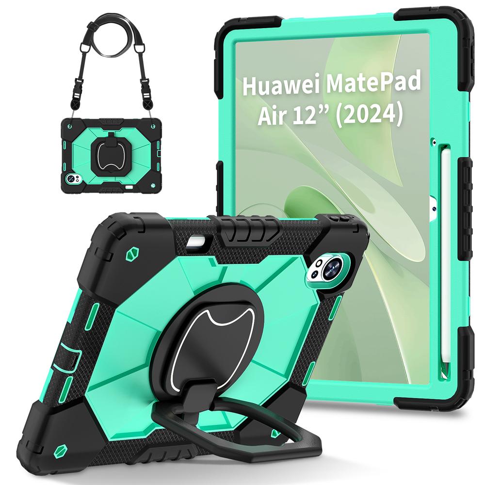 Silicone+PC Tablet Cases for 12'' Huawei MatePad 12 X 12X Air 2025 2024 Case W20 W30 W10 Cover Portable Rotate Stand Shell