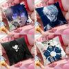 Comics B-Blue Lock Classic Cushion Cover Pattern Printed Pillowcase for Living Room Sofa Cushion Cover & Bedroom Decor