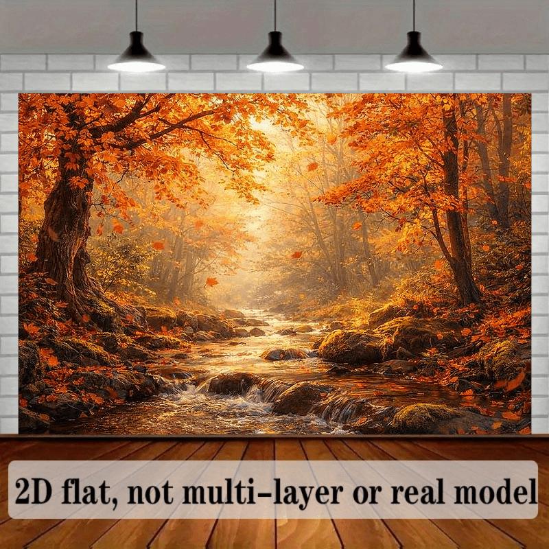 Autumn natural scenery backdrop fabric - highly suitable for multi-functional wall decorations in indoor photography studios