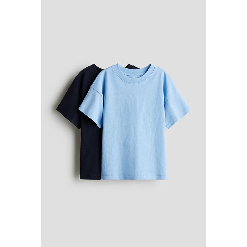 

HM Children s Clothing Boys T-shirt 2 Pieces 2025 Autumn New Arrival Casual Soft Cotton Large Profile T-shirt 1225170