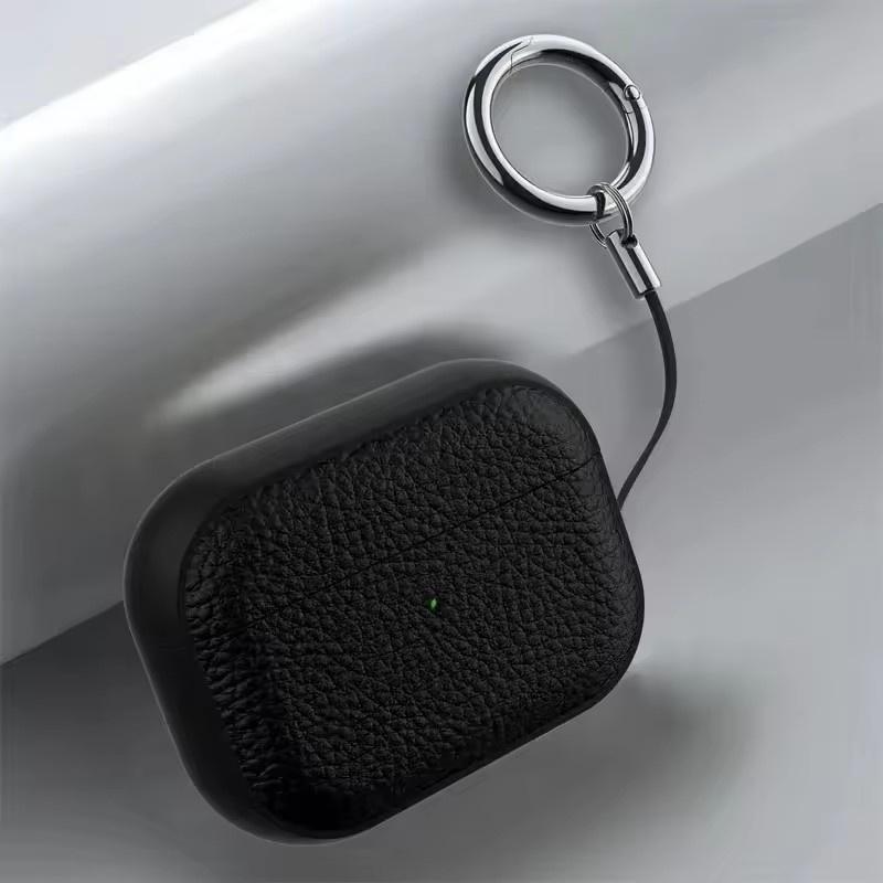 Husă cu Textură de Piele Pentru Apple Airpods 1 2 3 4 Pro air pods Căști Bluetooth Wrieless Husă Protectoare Geantă pentru Căști Anti-pierdere