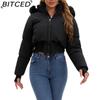 BITCED Spring/Autumn Lightweight Flight Jacket Women's Casual Long-Sleeved Coat Loose-Fit Stand Collar Baseball Jacket