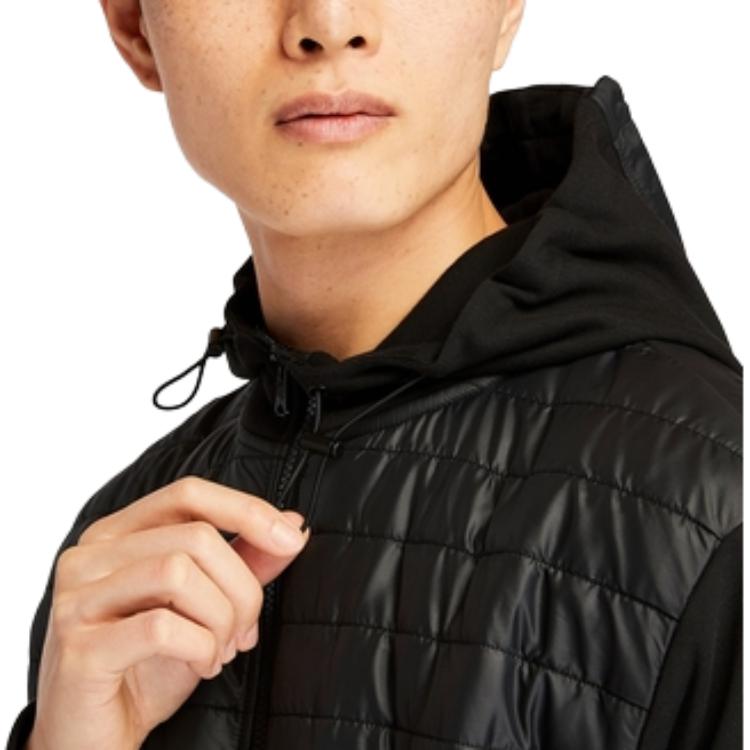 Timberland Solid Color Zip-Up Hooded Long Sleeve Sweatshirt Men sweatshirt Black A43AR-001