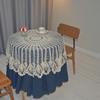 Hand-crocheted Cotton Vintage Tablecloth Pastoral Style Hollow Lace Crochet Floral Dining Cafe Table Cover Sofa Home Decor