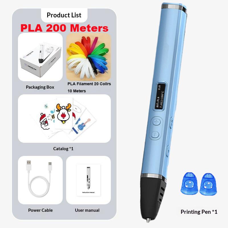3D Printing Pen Professional 3D Print Pen Competition Level OLED Display With PLA Filament 3D Doodling Making Detachable Design