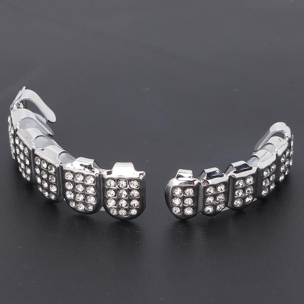 Fashionable Gold Plated Hip Hop Teeth Set Alloy Unisex Rapper Costume Teeth Accessories