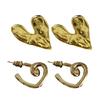 Bohemian Earrings for Women Irregular Heart Alloy Ear Rings Fashion Jewelry Unique Ear Accessories for Daily Or Party Wear