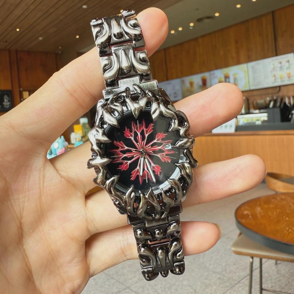 Męska Moda Obcy Pazur Retro Y2K Zegarki Unikalny Design Tarczy Stal Nierdzewna Wodoodporny Kalendarz Kwarcowy Zegarek na Rękę Zegarki Męskie