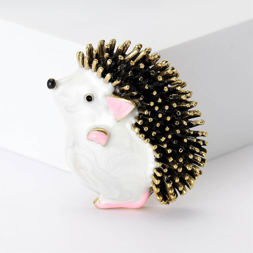 Creative Enamel Drip Oil Hedgehog Brooch, Personalized Alloy Animal Chest Flower, Fashionable And Versatile Clothing Accessory Brooch