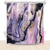 Purple Crystal Marble Abstract Shower Curtain For Bathroom Turquoise Teal Mineral Rock Texture Modern Shower Curtain With Hooks
