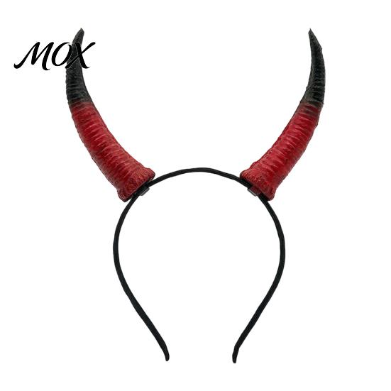 Fantasy Cosplay Hörner Halloween Widderhorn Haarband, Abnehmbares Teufelskopfstück für Karnevalsparty, Festival Haaraccessoire, Bühnenrequisite Retro Simulation