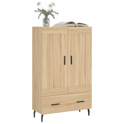 Highboard In Sonoma Oak Finish 69.5 X 31 X 115 Cm Engineered Wood