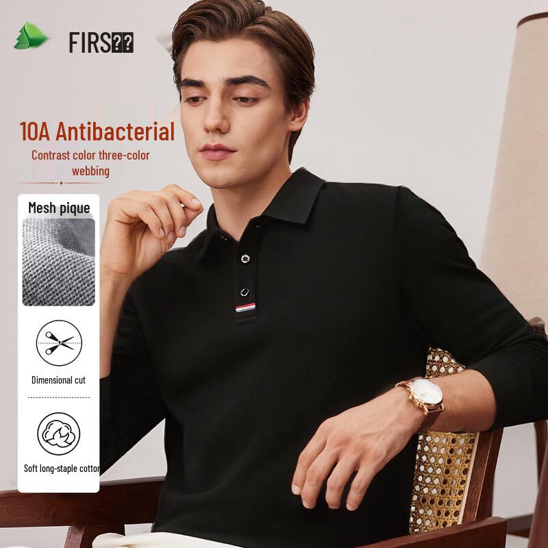 Shanshan Men s 10A Antibacterial Warm POLO T-Shirt L