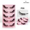 RED SIREN Cat Eye Lashes 5 Pairs Winged Wispy Natural False Eyelashes Makeup Fox Eye Faux Mink Eyelashes