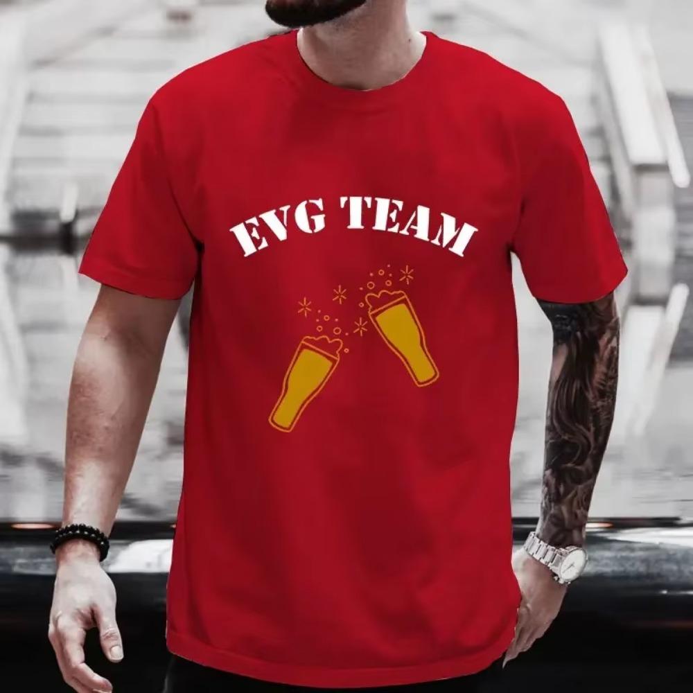 2024 Fashion EVG Team Future Groom Squad T-shirt Beer Graphic Tops French Single Farewell Tees Bachelor Wedding Party Tshirt