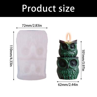 Silicone Candle Making Molds,Layer Owl Epoxy Resin Casting Mold Aromatherapys Candle Soap Making Home Art Craft Decors