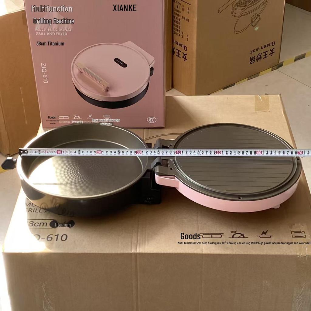 Xianke Multifunctional Electric Cake Maker & Grill with Non-stick Double-sided Heating Titanium Alloy Plates