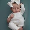 BZDOLL 20inch 50cm Asleep Reborn Baby 3D Skin Doll Soft Vinyl Limbs Cloth Body Toy Realistic Baby Sleeping Girl Play House Toy for Birthday Gift