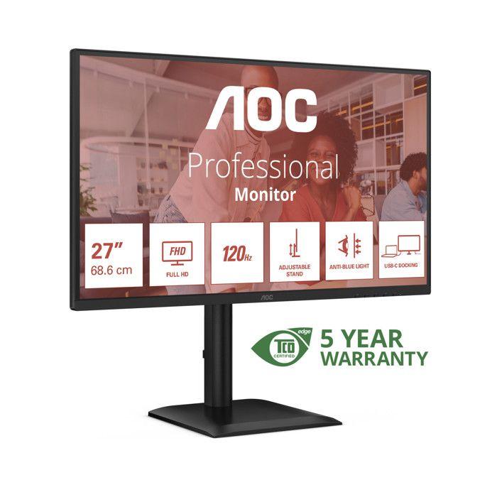 Moniteur AOC - 27E4CV - 27" - Full HD - 120Hz - IPS - Noir