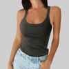 Tanktop met U-hals Schouderbandjes Crop Tops Vrouwen Zomer Camis Effen Kleur Camisole Mode Tube Vrouwelijk Mouwloos Cropped Vest Y2K Kleding