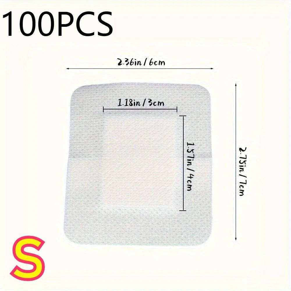 100/50pcs Wound Dressings, Breathable Edge Gauze Pads, Latex Free Bandages, Self-adhesive Wound Dressings Health Care