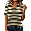Women's V-Neck Loose Fit Halloween Print T-Shirt for Casual Wear