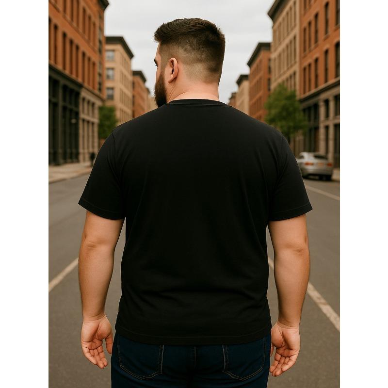 Taglie Europee STAY POSITIVE Stampa Positiva | T-shirt Casual a Maniche Corte, Girocollo Leggero, Versatile per Quattro Stagioni da Uomo