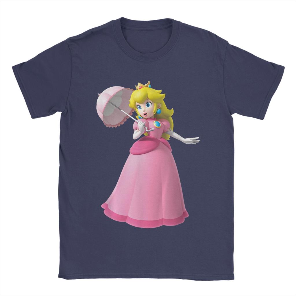 Unisexs Super Marios Princess Peach 3D Poster T Shirt Pure Cotton Clothing Vintage Short Sleeve Tees Gift Idea TShirts