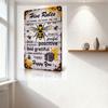 Rustic Metal Tin Sign with Bee Hive Motif - Weathered Frame, Yellow Honey Drips, Honeycomb & Bee Quotes for Home Decor, Man Cave