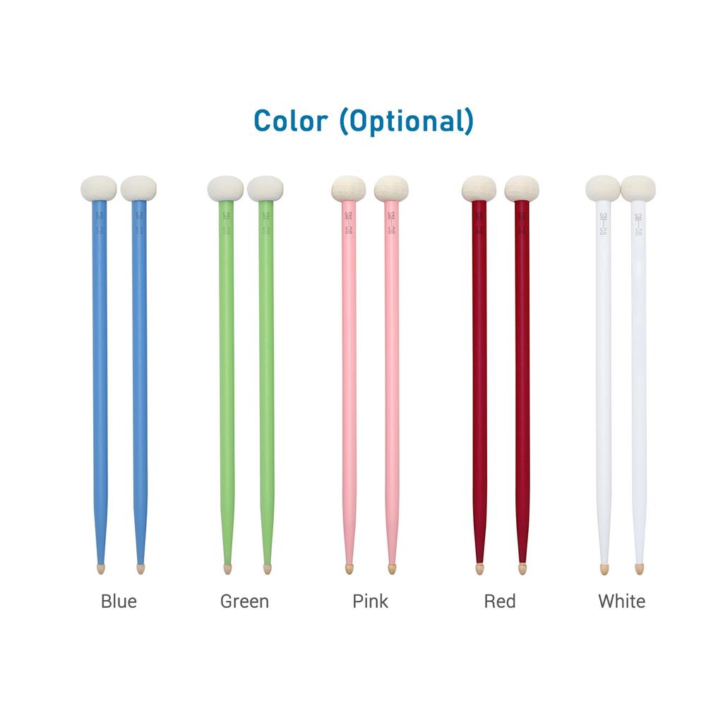 2pcs Drum Mallet Drum Stick Double Sided Drum Mallets Good Hand Feel Sticks Felt and Maple Tips Double Ended Drumsticks