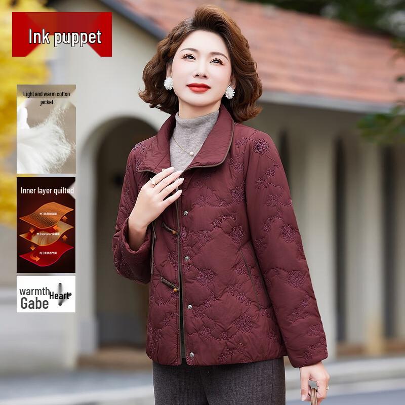 

Women s Elegant Padded Winter Coat for Middle-Aged 3XL