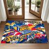 Real Sociedad FC Design Crystal Velvet Rug Soft Decorative Mat for Bedroom Entrance