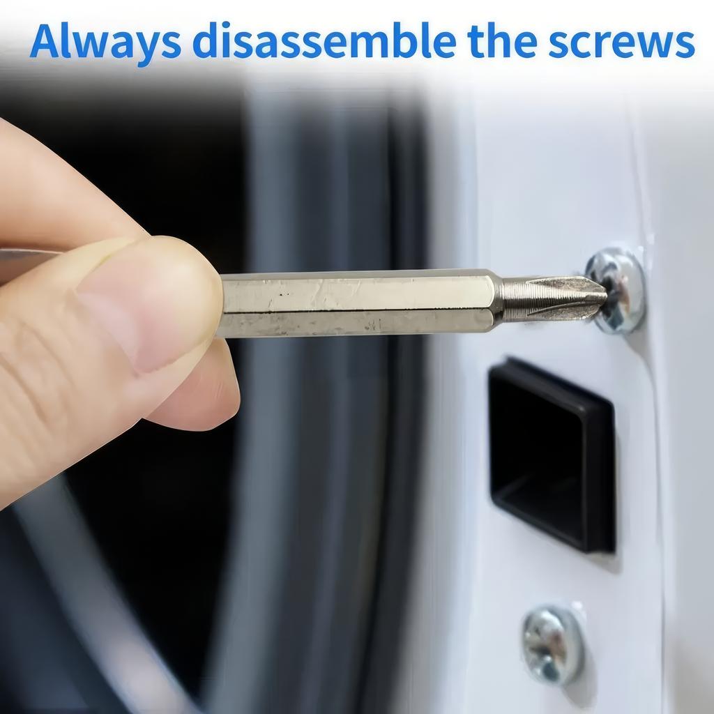1-piece Keychain Screwdriver Black/silver, Portable Cross, Straight Screwdriver Keychain Set, Suitable for Daily Use