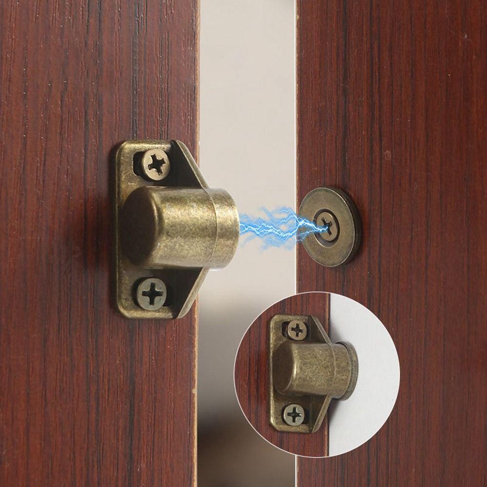 No Punching Magnetic Door Stopper Easy To Install Wardrobe Stopper New Door Lock Buckle  Cupboard