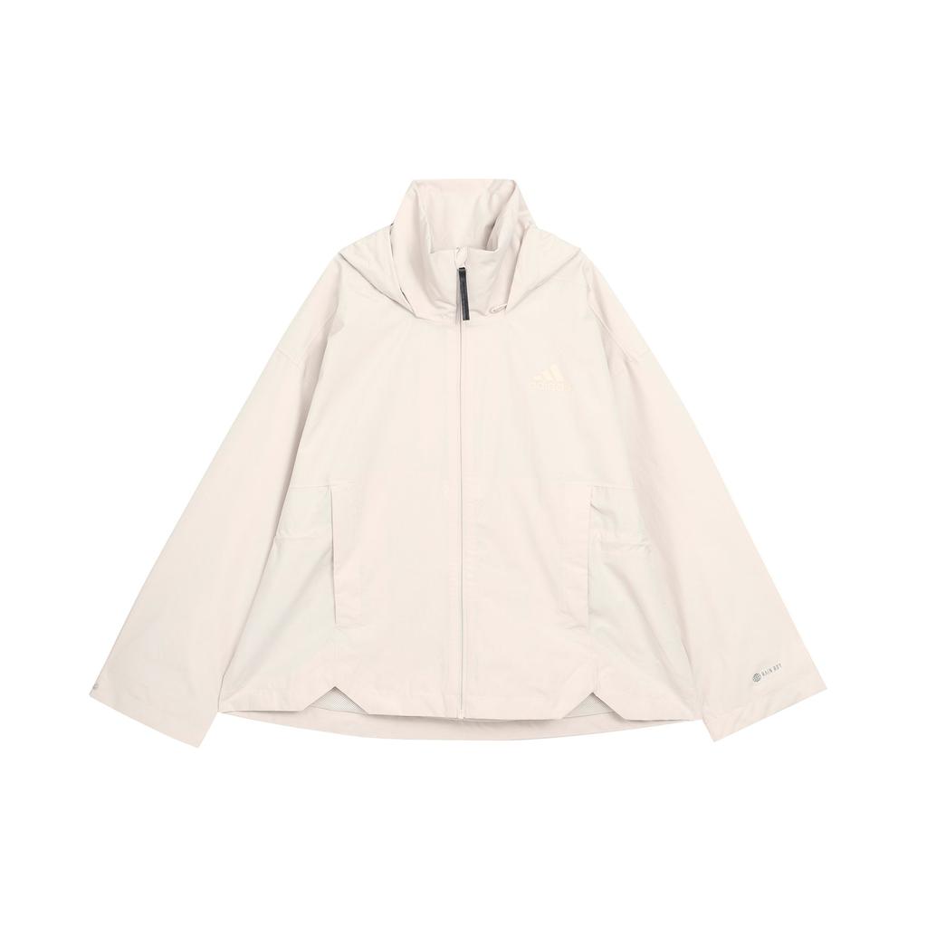 Adidas Outdoor Series Solid High-Neck Zip Hoodie Jacket Women Outerwear Brown HG6018