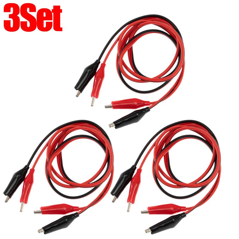 10/1Sets Alligator Clips Electrical Test Leads Dual Ended Crocodile Clips Jumper Wires for Circuit Connection Electrical Testing