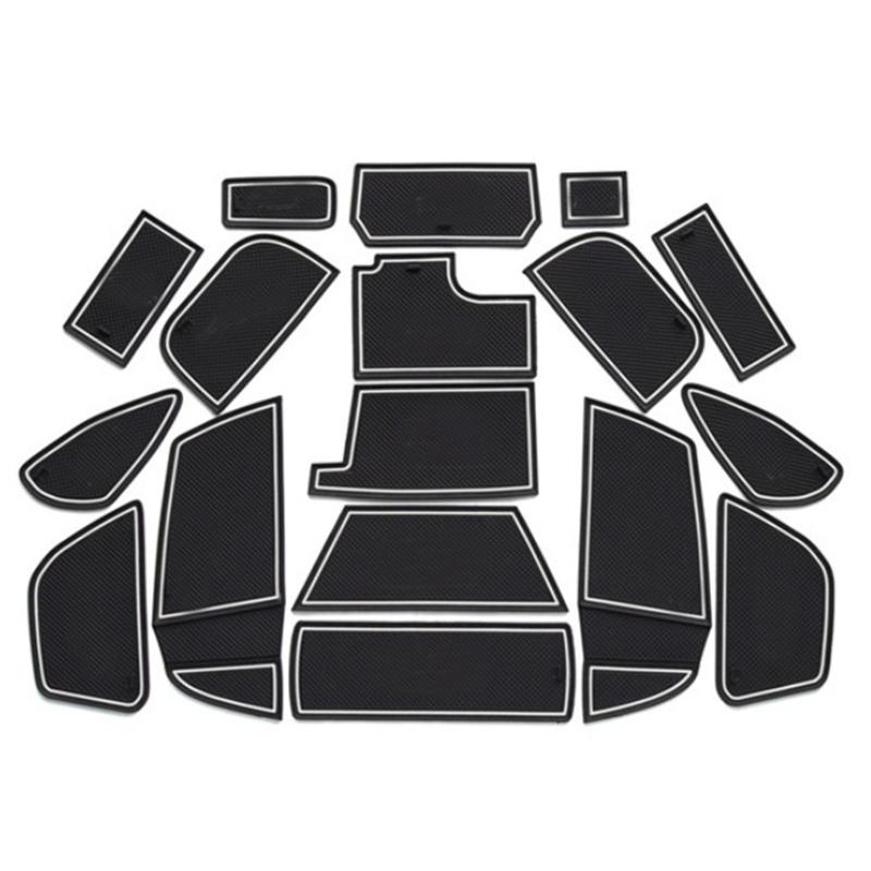 For Ford Focus 2015 2016 2017 anti slip mat Anti-Slip gate slot door pad Interior decoration car-styling acccessories