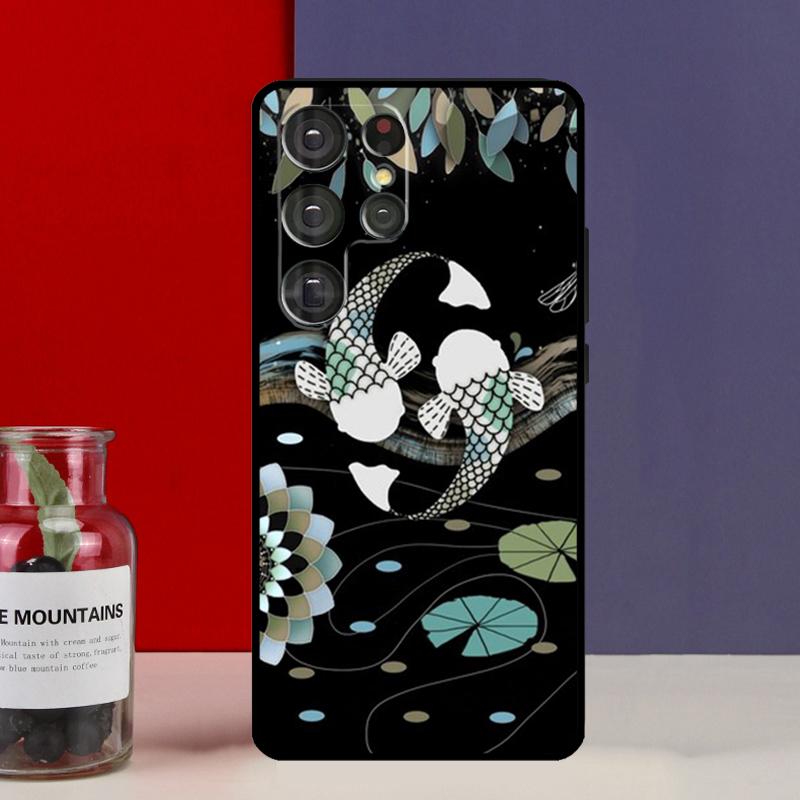 Koi Carp Fish Yin Yang Funda Case For Samsung Galaxy S25 Ultra S9 S10 S20 S21 FE S22 S23 Plus S24 Ultra Phone Cover