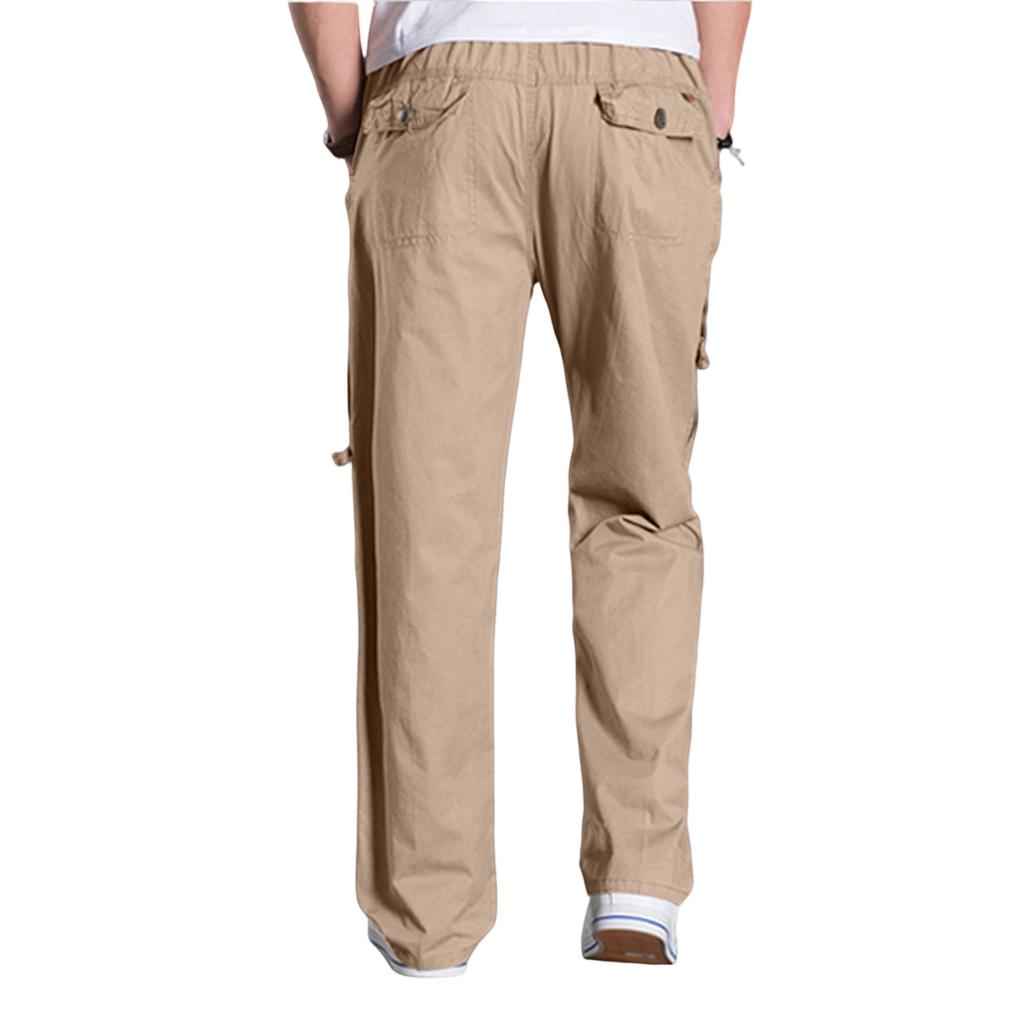 Men's Outdoor Sports Loose Leisure Multiple Pockets Work Pants Trousers