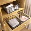 Direct supply Nordic rose gold storage basket, desktop snack wrought iron storage basket, multi-functional storage basket