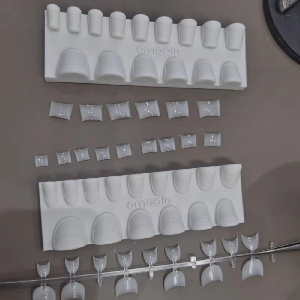 Shallow Fit Silicone Nail Mold Anti Overflow Nail Extension Template New Base Film Mold  Nail Salon