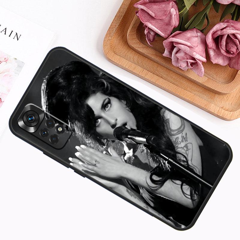 Amy Winehouse Case For Xiaomi Redmi 12C 10C 9A 9C 9T Redmi Note 12 Pro 8 9 10 11 Pro 11S 10S 12S Cover