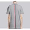 THOM BROWNE Classic Pique Stripe Relaxed Polo Shirt Men's MJP042A-00050-055