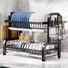 Rack 3-Tier Compact Kitchen Dish Rack Drainboard Set Large Rust-Proof Dish Drainer With Utensil Holder Kitchen Racks Dish Drying