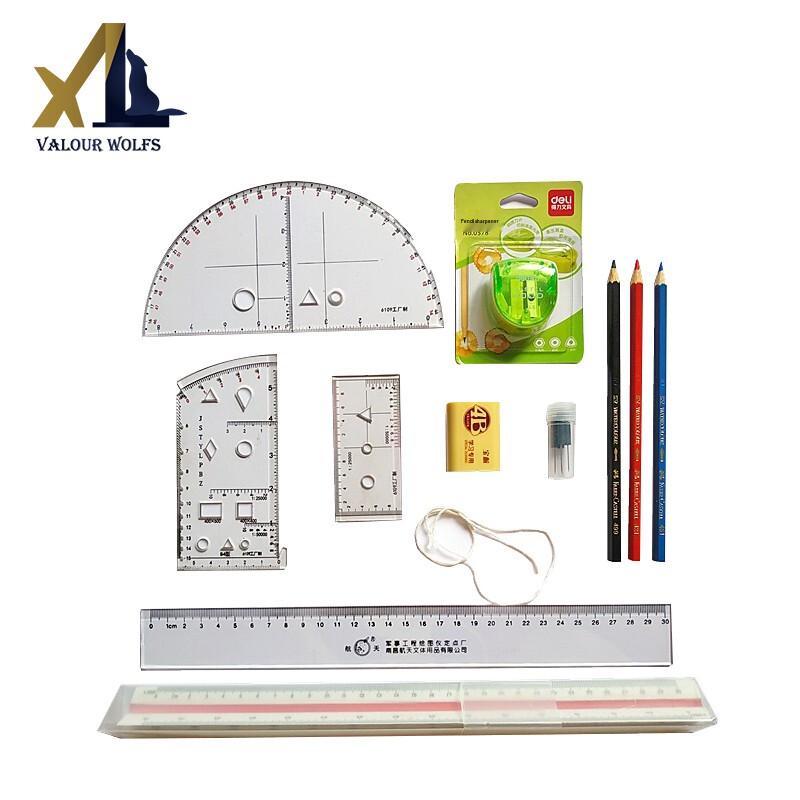 Military Topography Mapping 10-Piece Ruler Set 10-Piece Set