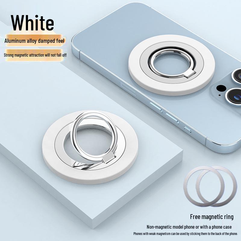 Magnetic Ring Stand for Apple 12-15 Phones - No Adhesive, Metal Design