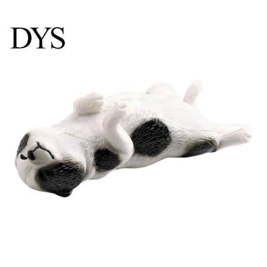 Realistic Animal Model Simulated Sleeping Dog Model, Lying French Bulldog Figurine, Mini Ornament PVC Educational Toy for Toddlers Boys Girls