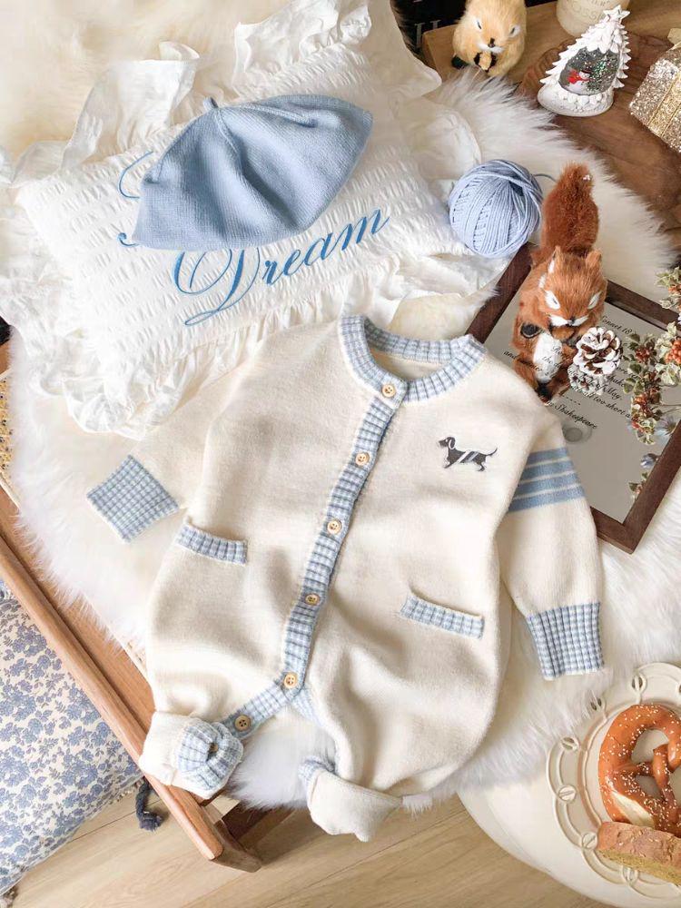 

Newborn Knitted Sweater Onesie for Boys & Girls - 2025 Autumn Collection Size 73